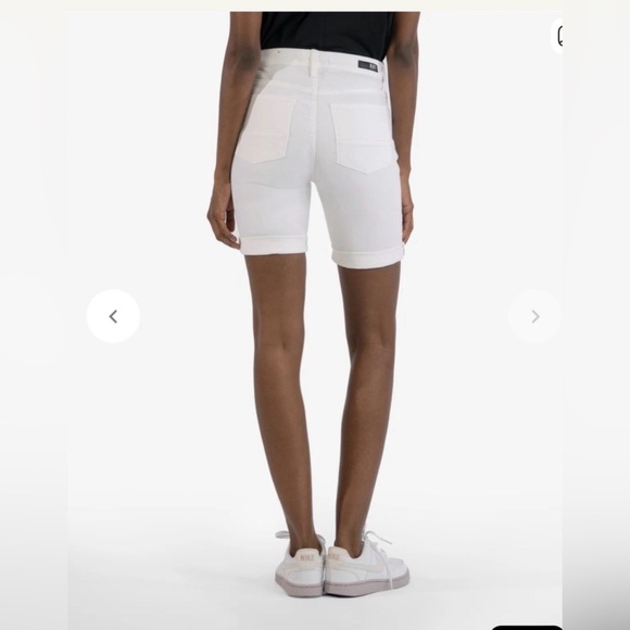 Kut from the Kloth Catherine Boyfriend White Jean Shorts - Picture 3 of 7